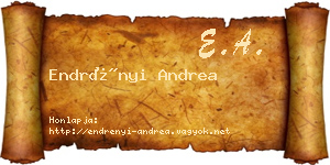 Endrényi Andrea névjegykártya